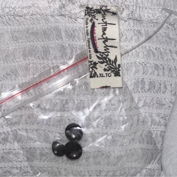 NWOT Free People Sunsetter Corset Halter Tank White Eyelet Lace Boned Smocked XL - Picture 7 of 10